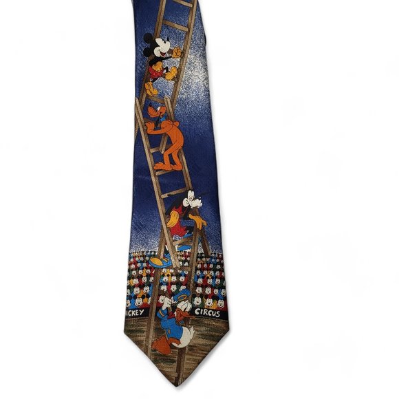 Disney Mickey Unlimited Circus Goofy Pluto Circus Ladder Tie - Picture 3 of 5